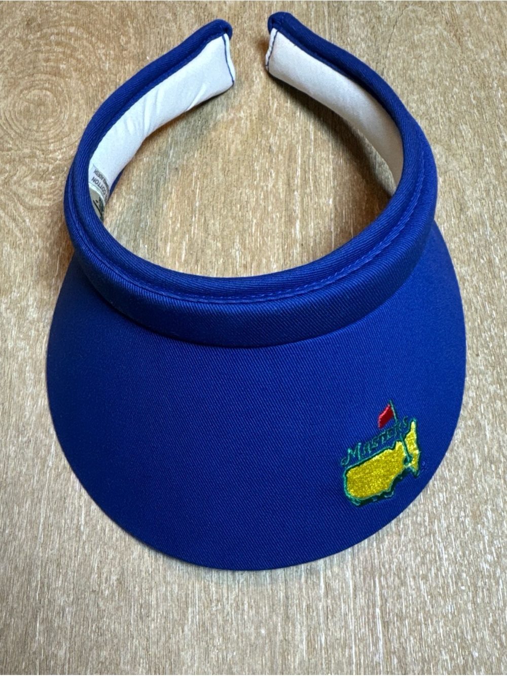 Master’s Blue Embroidered Logo Golf Visor Women’s One Size Magnolia Lane